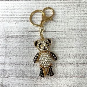 🟣U pick-3 for $25🟣 Austrian Crystal, Enameled Panda Bear Keychain (4117044)